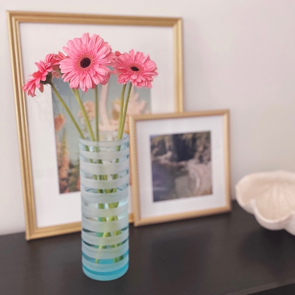 !SALE! Vintage Tall Blue Vase
